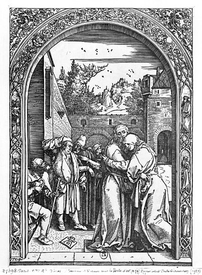 The meeting of St. Anne and St. Joachim at the Golden Gate, from the ''Life of the Virgin'' series from Albrecht Dürer