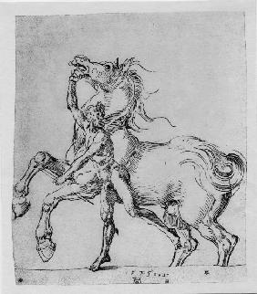 A.Dürer, Nude Man with Horse / 1525