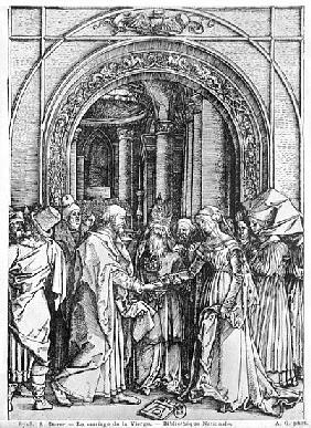 The marriage of the Virgin, from the ''Life of the Virgin'' series, c.1504-05