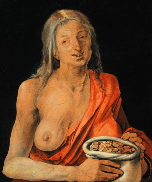 Vanitas (Altes Weib mit Geldbeutel) from Albrecht Dürer