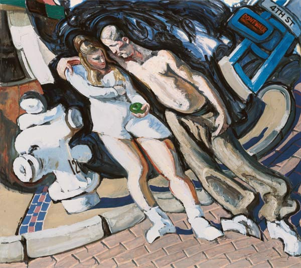 Adam and Eve, South of Market, 1994 (mixed media on linen)  from Alek  Rapoport
