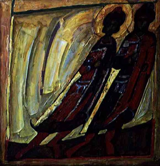 St. Boris and St. Gleb, 1989 (mixed media on canvas)  from Alek  Rapoport