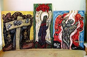 Jeremiah, Isaiah and Ezekiel, from ''The Books of Prophets'', 1995 (mixed media on panel) 