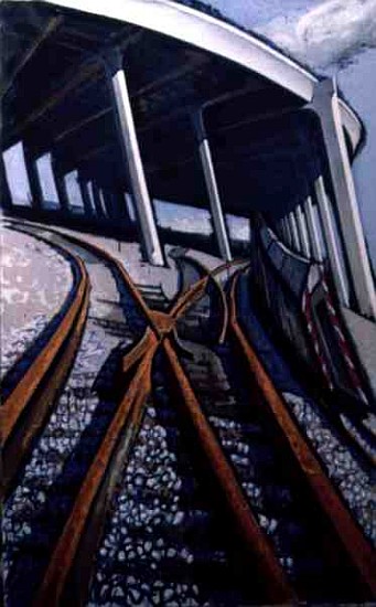 Tracks, 1986 (tempera on canvas)  from Alek  Rapoport