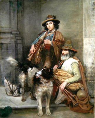 Travelling Italian Players, 1854 (oil on canvas) from Aleksander Stankiewicz