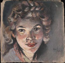 Portrait of the painter Nadezhda Psishcheva (1881-1913)