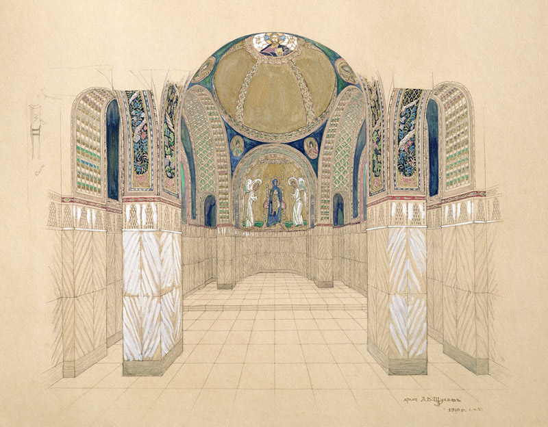 Design for a church interior, 1910 from Aleksey Shchusev