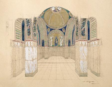 Design for a church interior, 1910