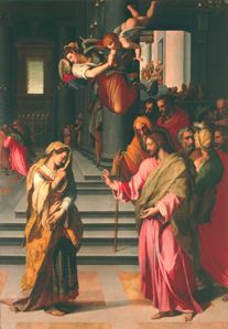 Christus und die Ehebrecherin. from Alessandro Allori