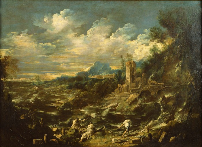 Landscape with Stormy Sea from Alessandro Magnasco