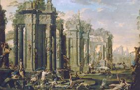 Bacchanal vor antiken Ruinen
