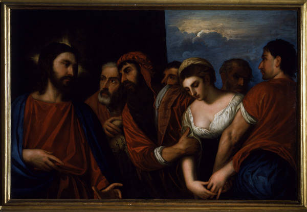Christ and the Adulteress / Varotari from Alessandro Varotari
