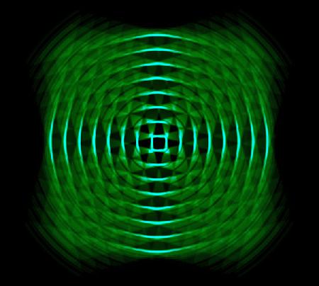 optical geometric in green