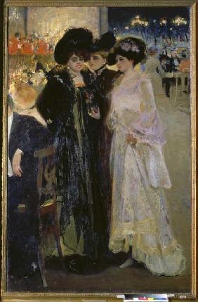 Damen in einem Pariser Café