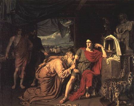 King Priam begging Achilles for the return of Hector's body from Alexander Andrejewitsch Iwanow