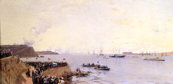 Die Ankunft des Zaren Alexander II. in Sewastopol from Alexander Karlovich Beggrow
