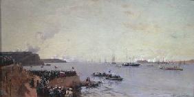 Arrival of Emperor Alexander III (1845-94) at Sevastopol