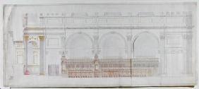 Elevation of the choir in St. Paul's Cathedral as redecorated by C.R. Cockerell (1788-1863) 1848 (pe
