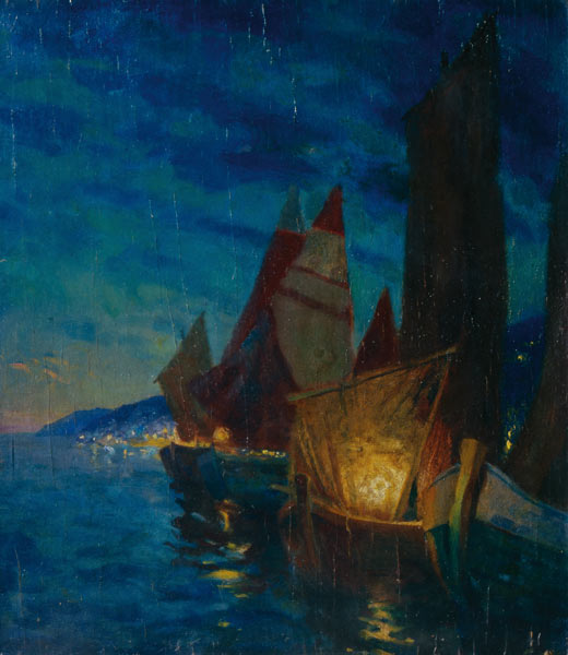 Die Segel in der Nacht from Alexander Fjodorowitsch Gausch