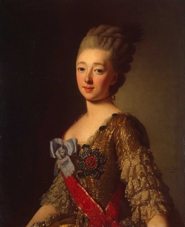 Portrait of Grand Duchess Natalia Alexeyevna of Russia (1755-1776), Princess Wilhelmina Louisa of He from Alexander Roslin