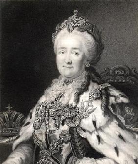 Catherine II (1729-96) of Russia, from 'Gallery of Portraits', published in 1833 (engraving)