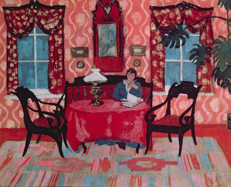 The Pink Room, 1917 (oil on canvas) from Alexander Schevtschenko