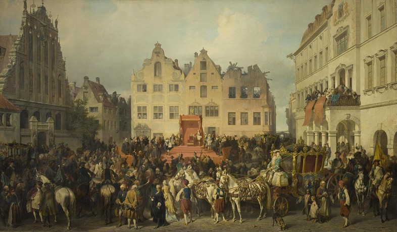Riga swearing allegiance to Peter the Great, 1710 from Alexander von Kotzebue