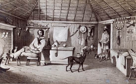 The Squatter''s First Home, c.1847 from Alexander Denistoun Lang