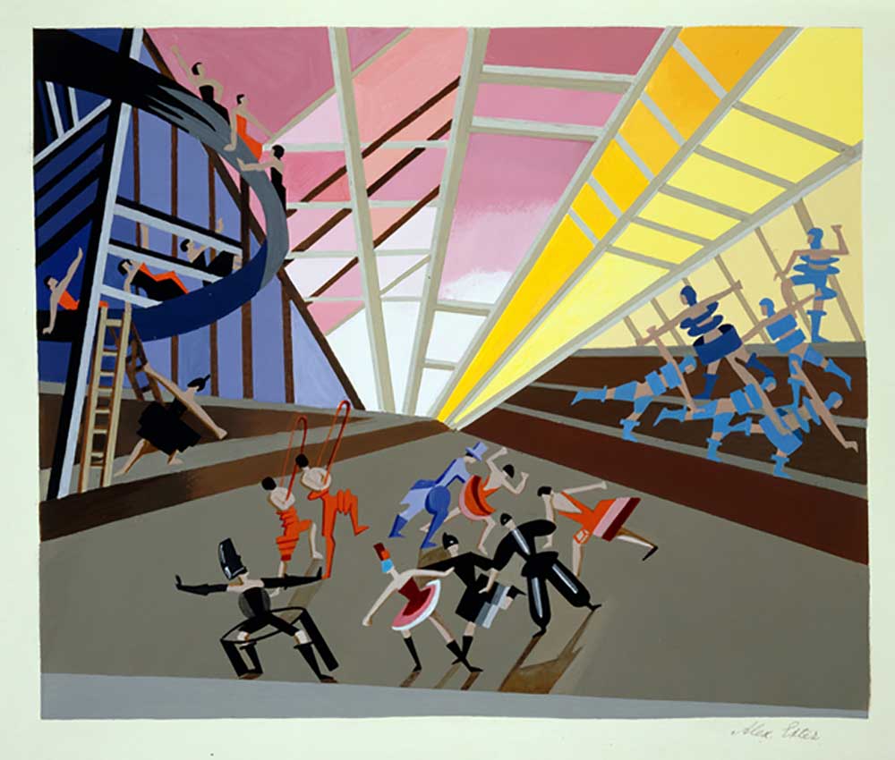 Set Design for a Ballet, illustration from Maquettes de Theatre by Alexandra Exter, published 1920s from Alexandra Exter