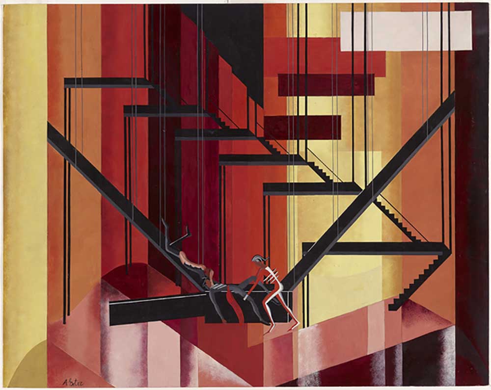 Stage design for Don Juan in Hell, c.1929 from Alexandra Exter