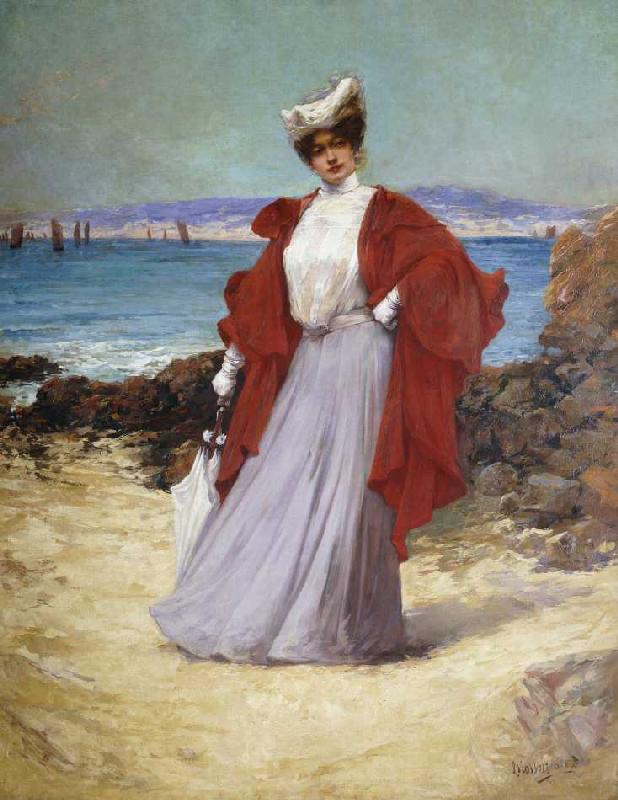 Eine Dame an der Küste. from Alexandre Charles Masson