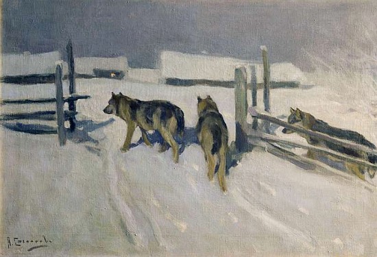 Wolfs, Winter Night, c.1910 from Alexei Steipanovitch Stepanov