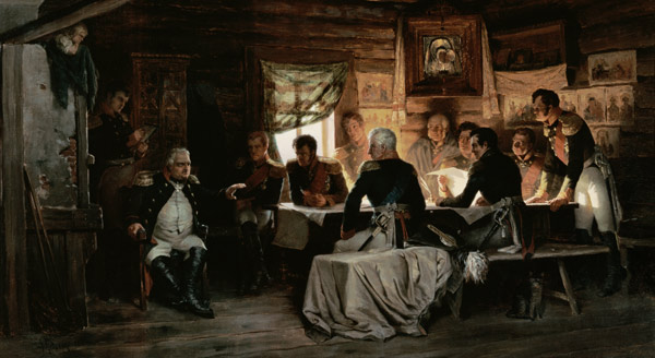 Lagebesprechung in Fili, 1812 from Alexej Danilovich Kivschenko