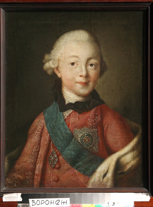 Portrait of Grand Duke Pavel Petrovich (1754-1801) from Alexej Petrowitsch Antropow