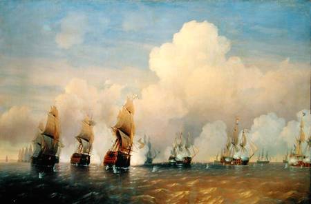 The Russo-Swedish Sea War near Kronstadt in 1790 from Alexej Petrowitsch Bogoljubov