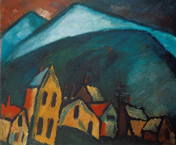 Mountain landscape with houses from Alexej von Jawlensky