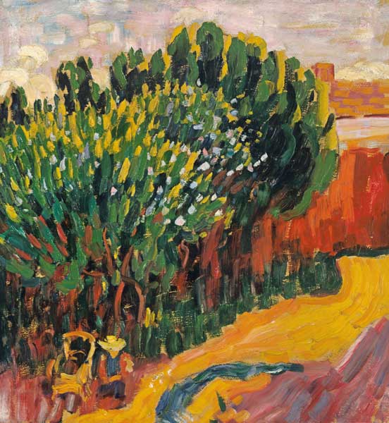 Countryside from Caranteque with woman. from Alexej von Jawlensky