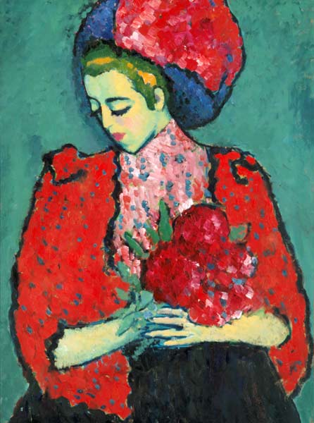 Girl with peonies from Alexej von Jawlensky