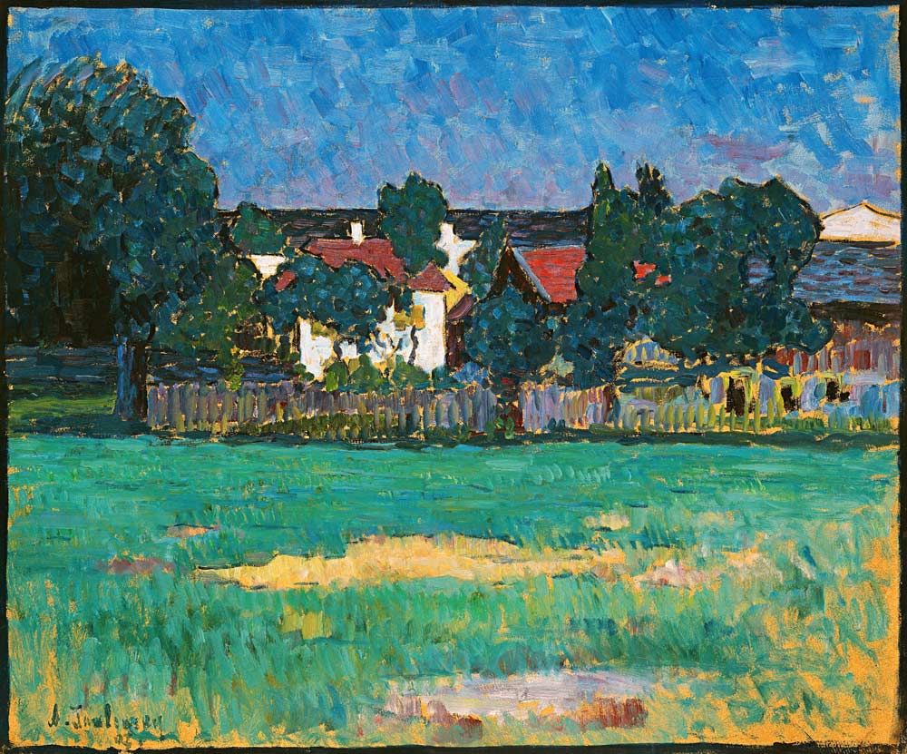 Wasserburg landscape with houses and field from Alexej von Jawlensky