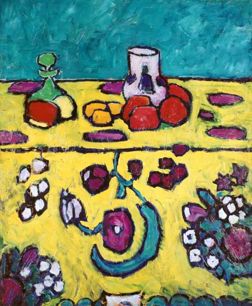 Quiet life with a colored blanket from Alexej von Jawlensky