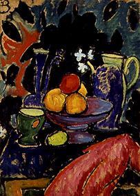 Quiet life with can and fruit bowl from Alexej von Jawlensky