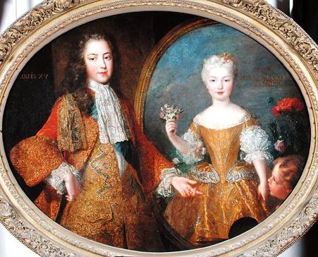 Louis XV (170-74) and the Infanta of Spain from Alexis Simon Belle