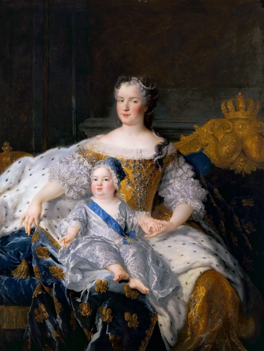 Marie Leszczynska with Louis, Dauphin of France from Alexis Simon Belle