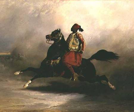 Nubian Horseman at the Gallop from Alfred Dedreux