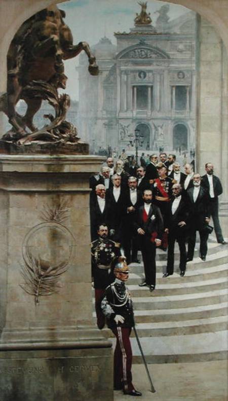 President Sadi Carnot (1837-94) and his Government in Front of the Opera de Paris, from the panorama from Alfred Gervex