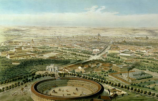 Aerial View of Madrid from the Plaza de Toros from Alfred Guesdon