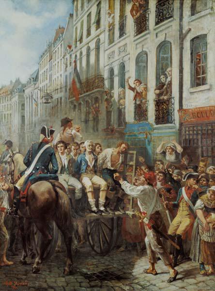 Robespierre (1758-94) and Saint-Just (1767-94) Leaving for the Guillotine, 28th July 1794