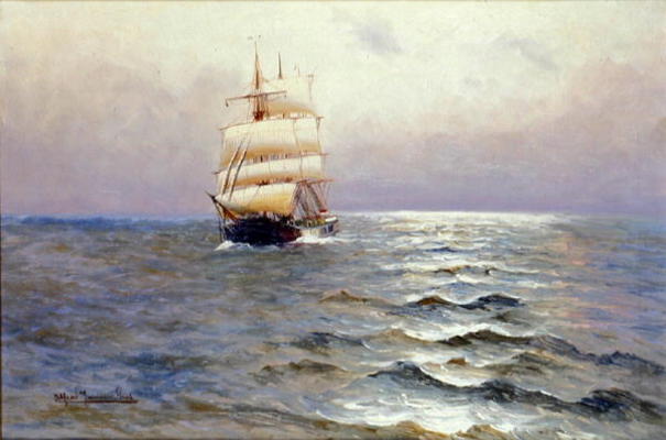Tall Ship (oil on canvas) from Alfred Serenius Jensen