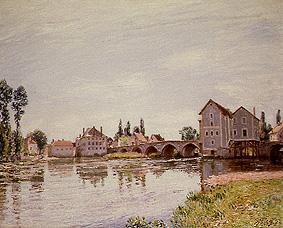 Moret, river and bridge from Alfred Sisley