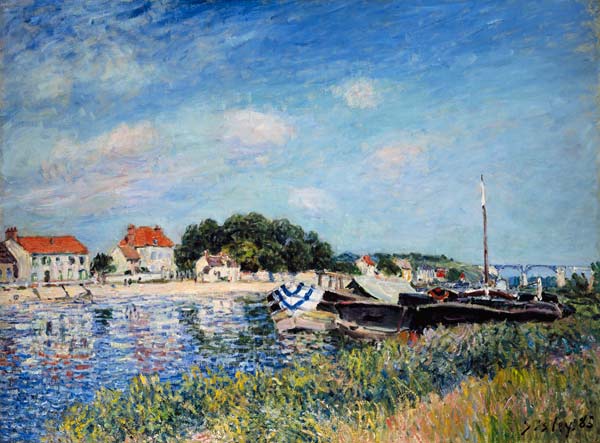 On the bank of the river Loing in SaintMammès. from Alfred Sisley